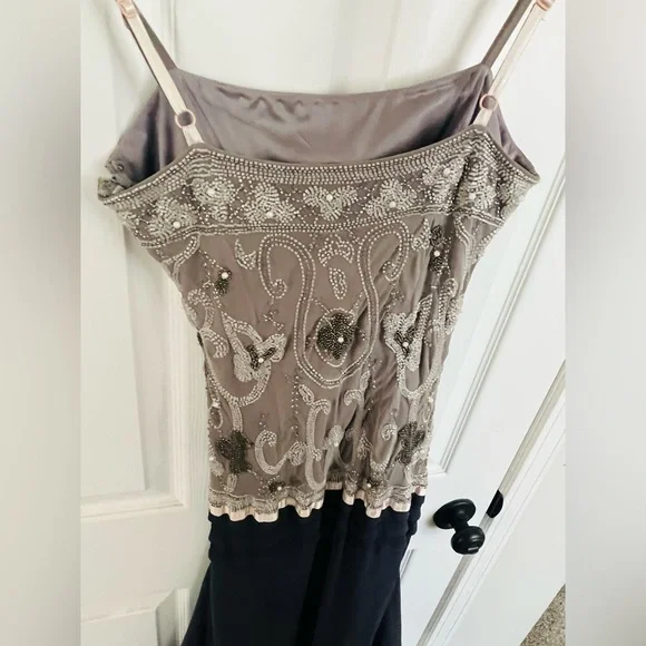 Cache by Sue Wong Grey and Blue Dress - Picture 5 of 7